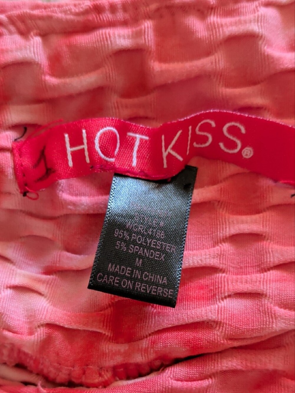 Hot Kiss Pink Ribbed Textured Leggings - Picture 4 of 10